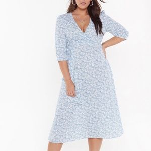 NWT Nasty Gal Grow On Floral MIDI Dress Sz 14